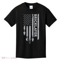 Bricklayer USA Flag America Brick Masonry Kids T-Shirt thumb 0