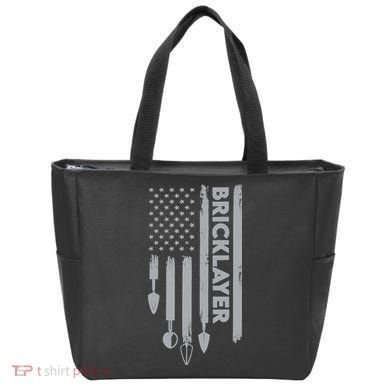 Bricklayer USA Flag America Brick Masonry Tote Bag