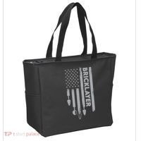 Bricklayer USA Flag America Brick Masonry Tote Bag thumb 2