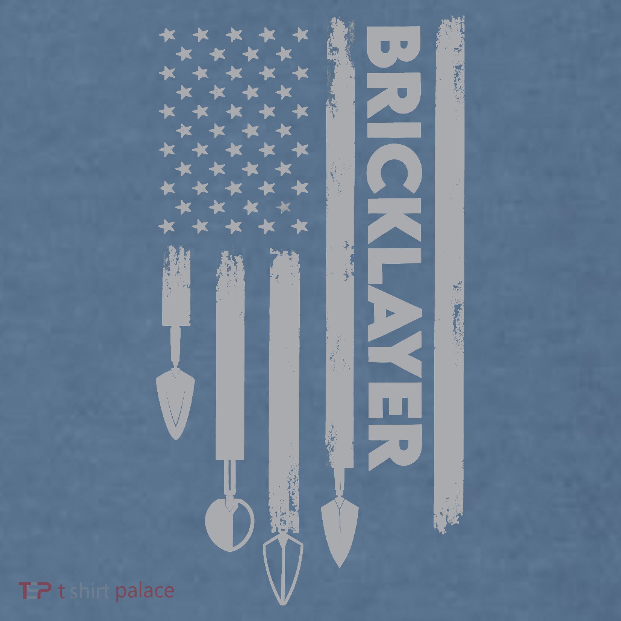 Bricklayer USA Flag America Brick Masonry Comfort Colors Garment-Dyed Hooded Sweatshirt