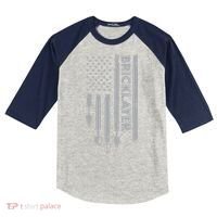 Bricklayer USA Flag America Brick Masonry Kids Colorblock Raglan Jersey thumb 0