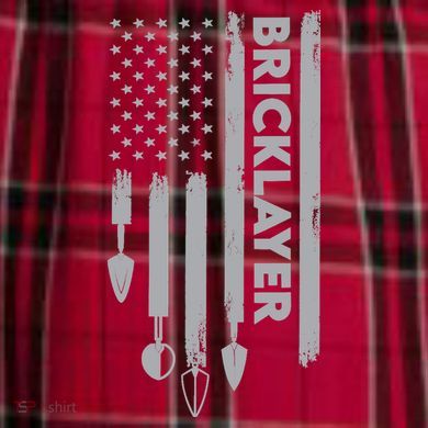 Bricklayer USA Flag America Brick Masonry Women's Flannel Plaid Pajama Pants