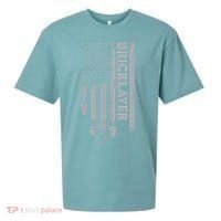 Bricklayer USA Flag America Brick Masonry Sueded Cloud Jersey T-Shirt thumb 0