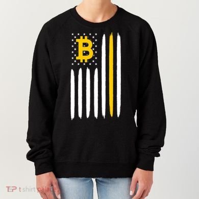 Bitcoin USA Flag Women's Sweatshirt