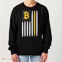 Bitcoin USA Flag Women's Sweatshirt thumb 0