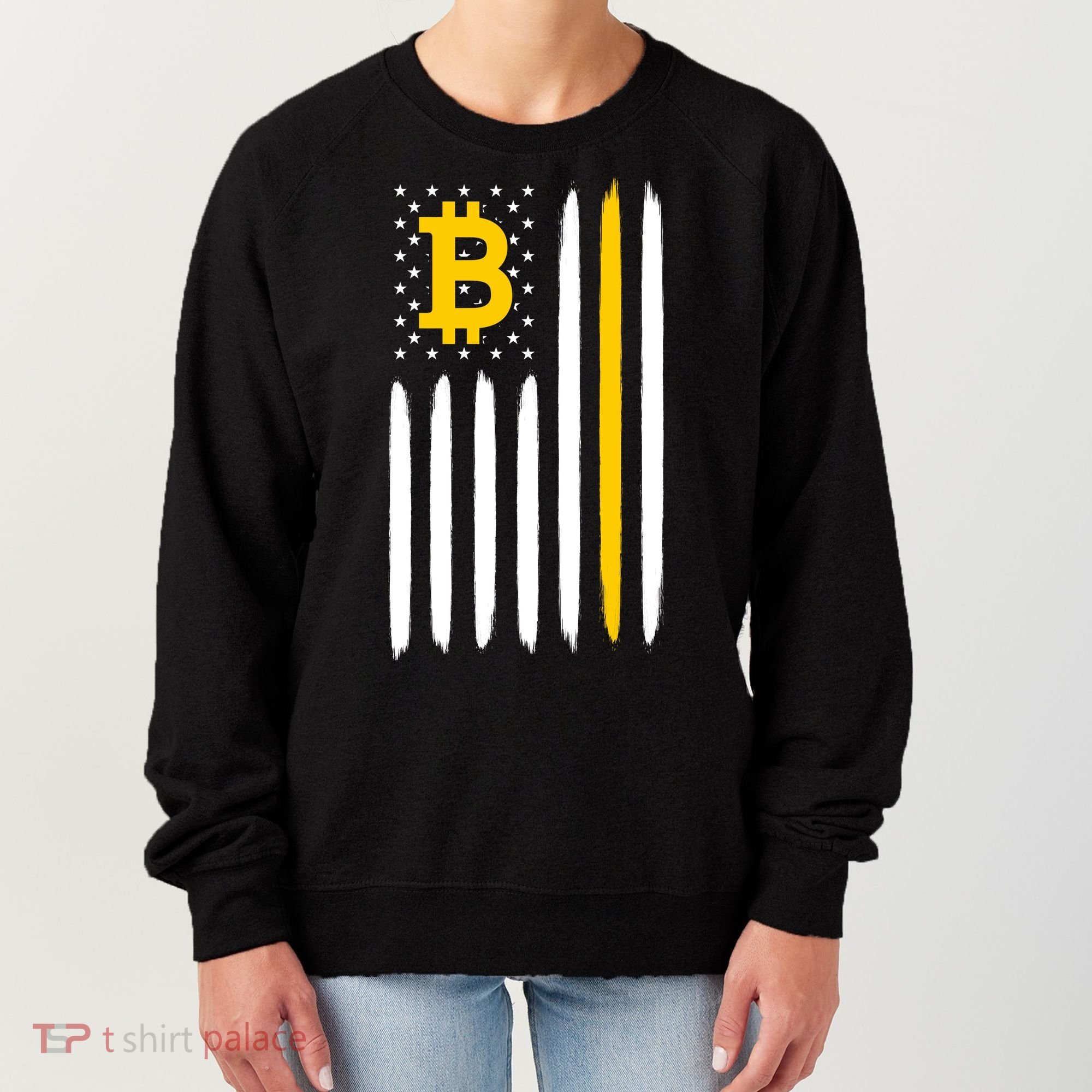 Bitcoin USA Flag Women's Sweatshirt