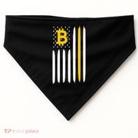 Bitcoin USA Flag USA-Made Doggie Bandana thumb 0
