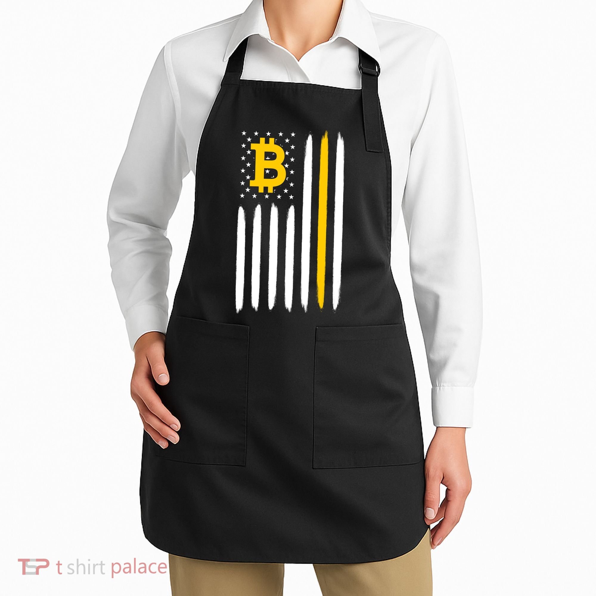 Bitcoin USA Flag Apron