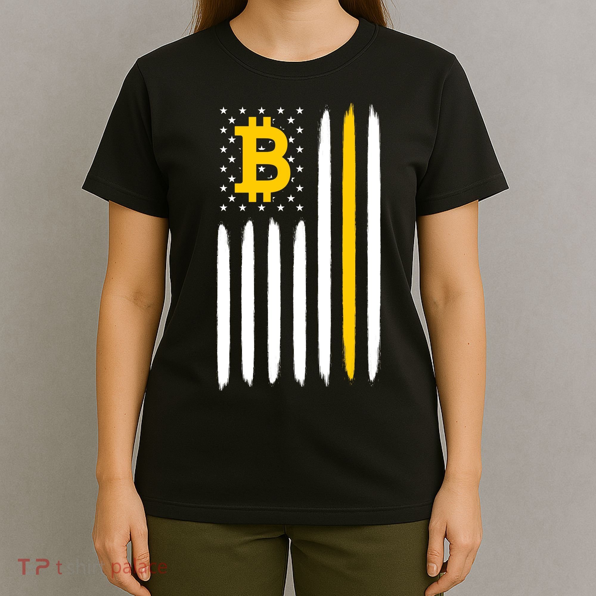 Bitcoin USA Flag T-Shirt