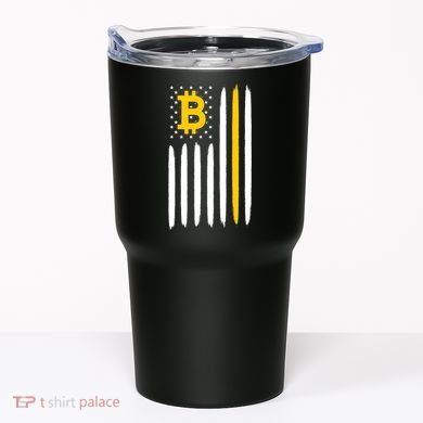 Bitcoin USA Flag Tumbler