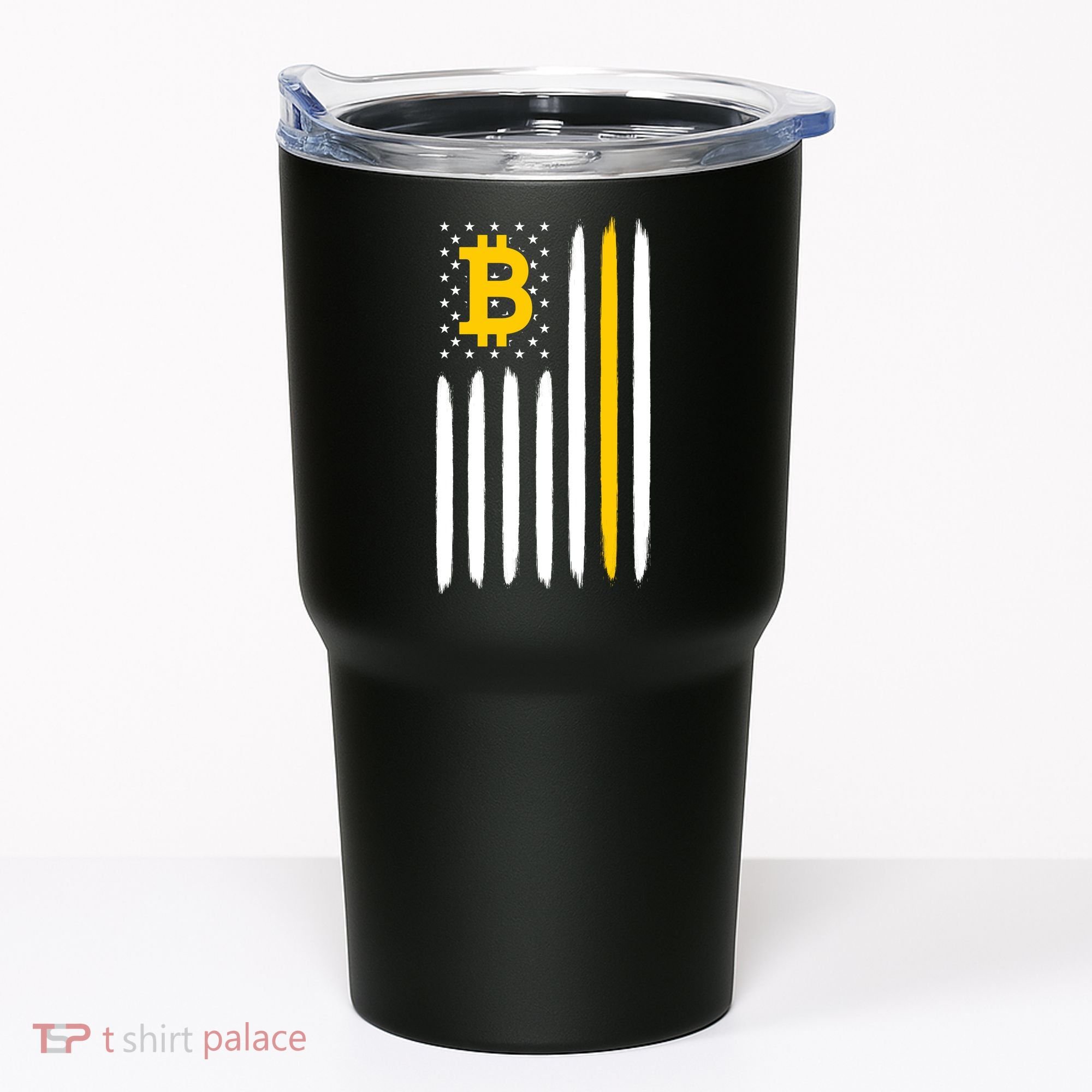Bitcoin USA Flag Tumbler