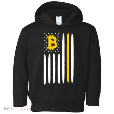 Bitcoin USA Flag Toddler Hoodie