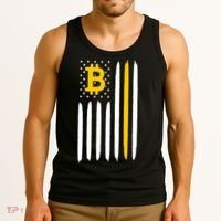Bitcoin USA Flag Tank Top thumb 3
