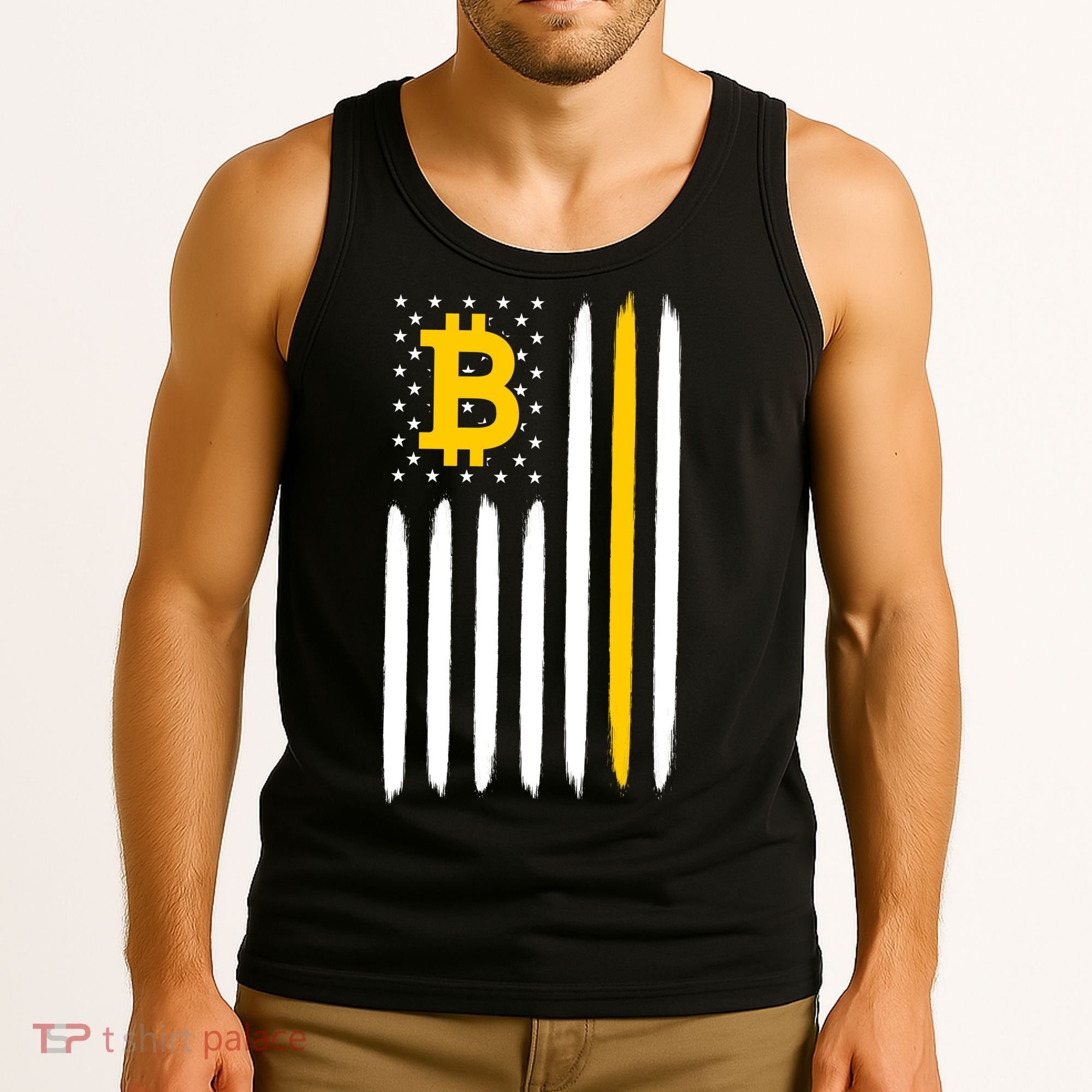 Bitcoin USA Flag Tank Top