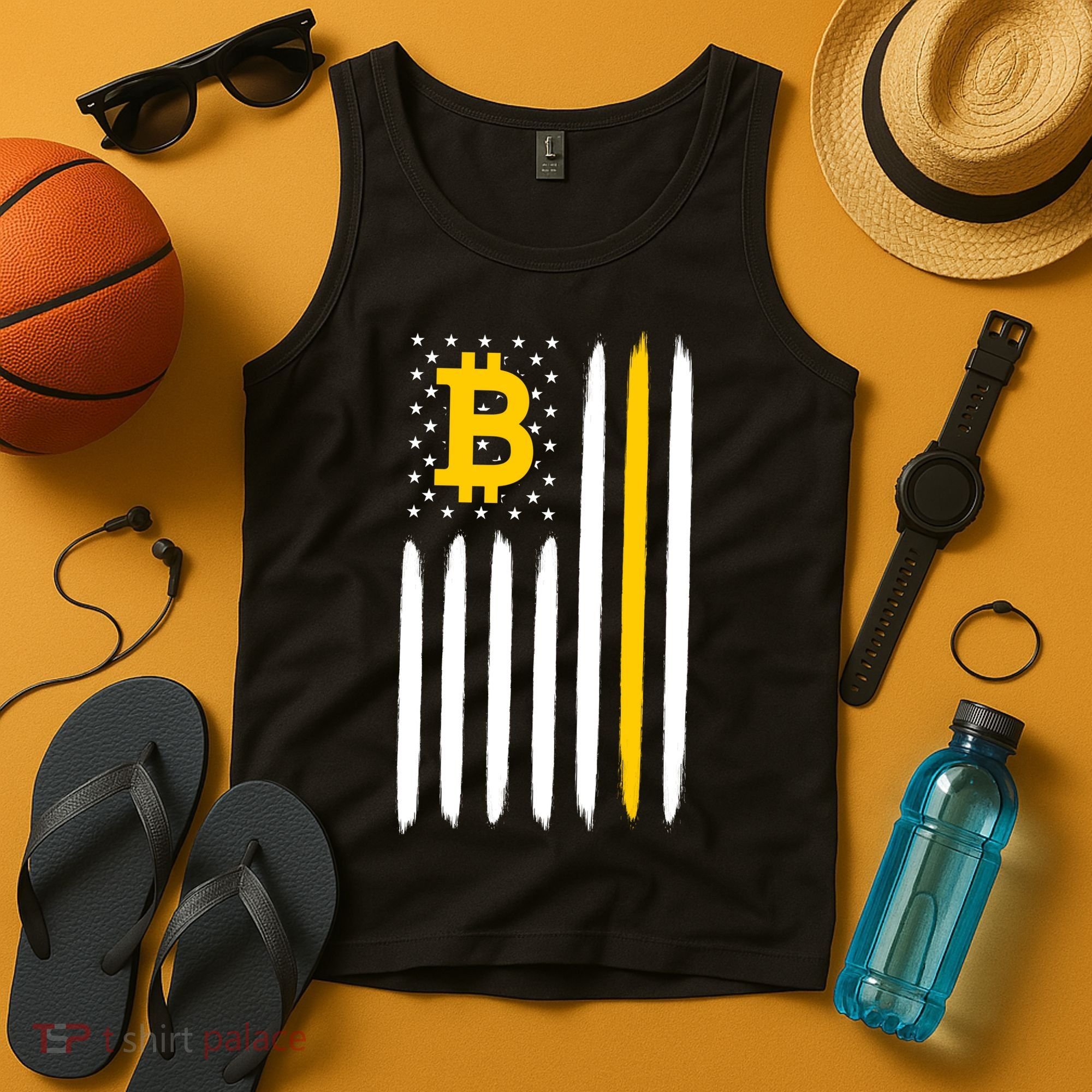 Bitcoin USA Flag Tank Top