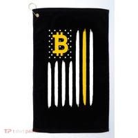 Bitcoin USA Flag Golf Towel thumb 0