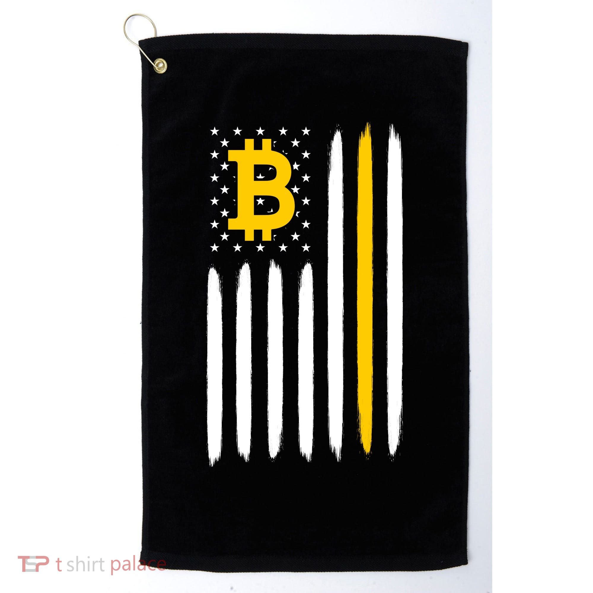 Bitcoin USA Flag Golf Towel