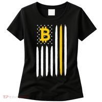 Bitcoin USA Flag Women's T-Shirt thumb 0