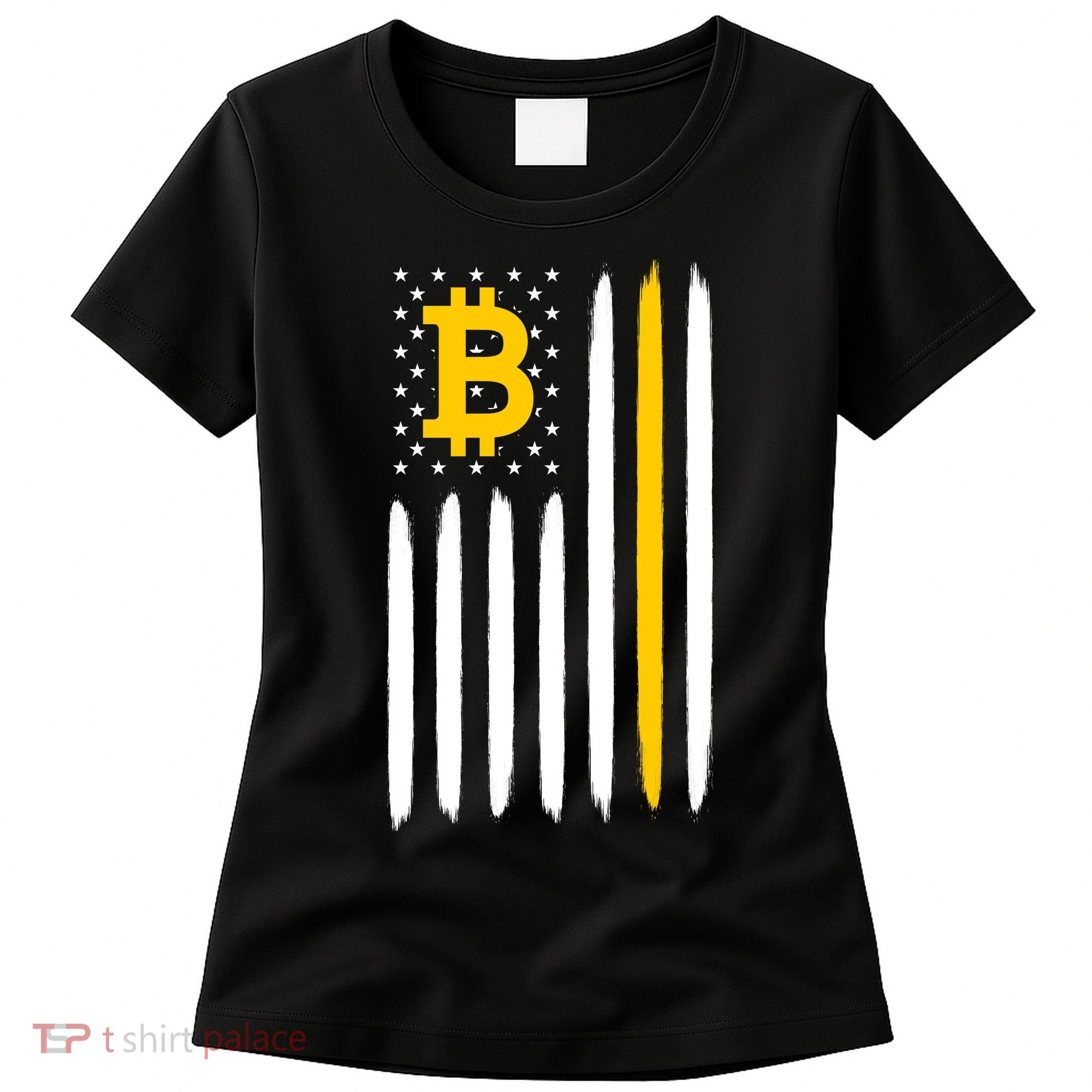 Bitcoin USA Flag Women's T-Shirt
