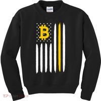 Bitcoin USA Flag Kids Sweatshirt thumb 0