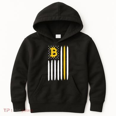 Bitcoin USA Flag Kids Hoodie