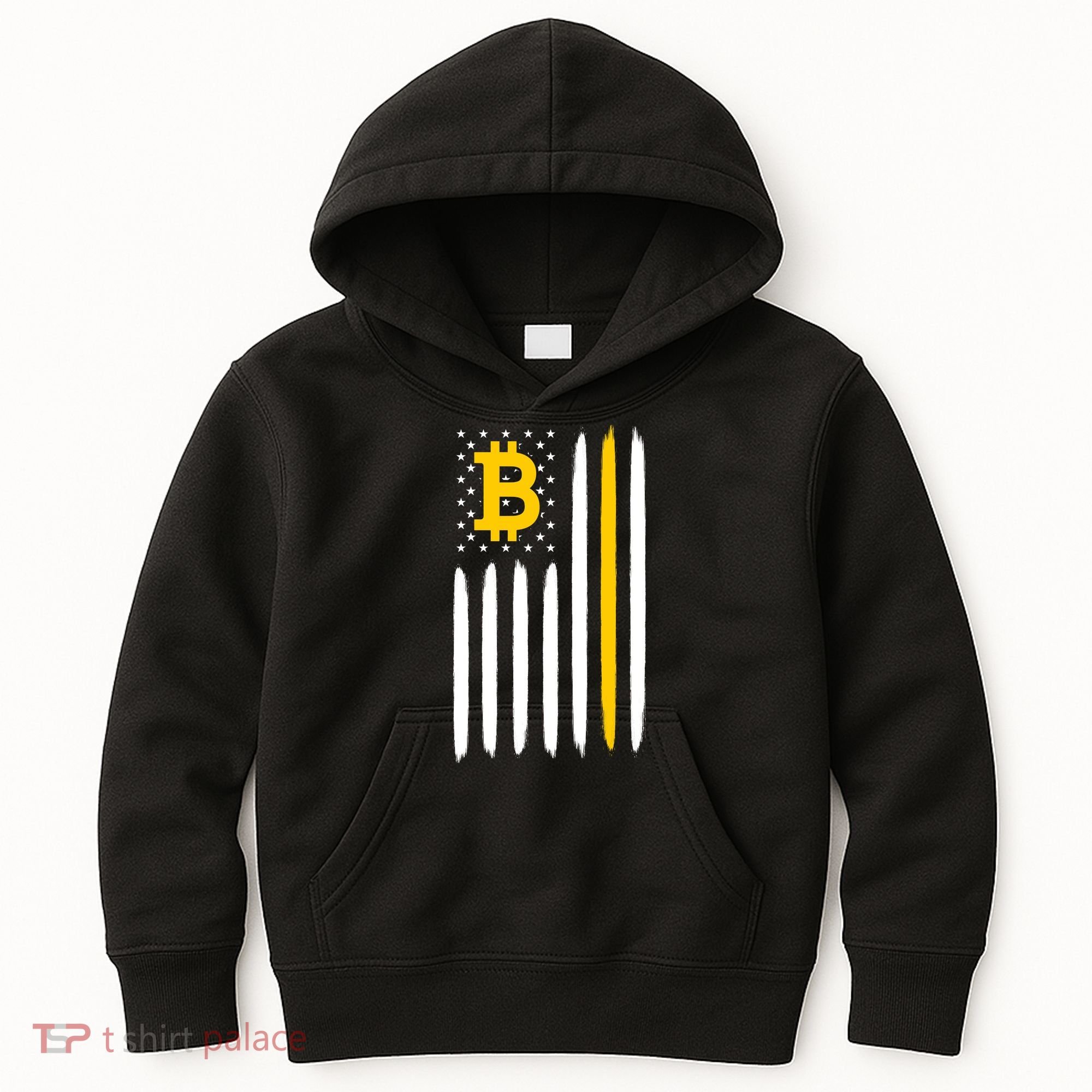 Bitcoin USA Flag Kids Hoodie