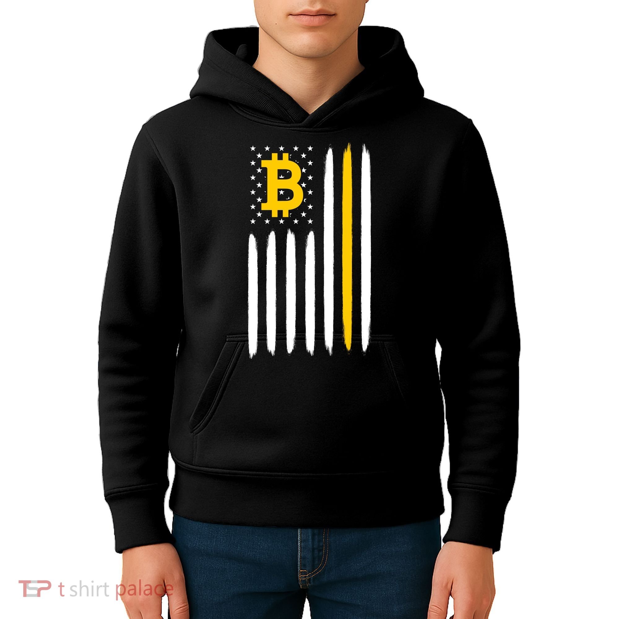 Bitcoin USA Flag Kids Hoodie