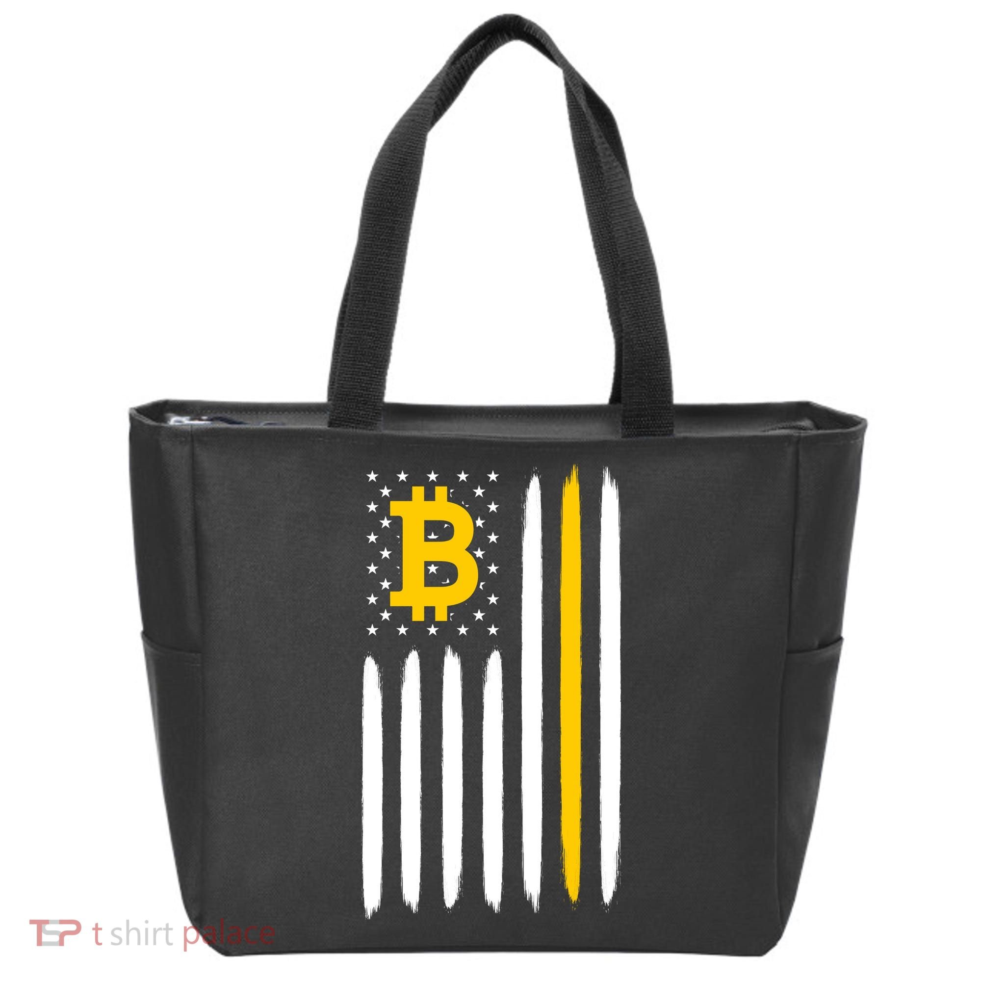 Bitcoin USA Flag Tote Bag