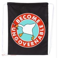 Become Ungovernable Funny Goose Drawstring Bag thumb 0