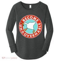 Become Ungovernable Funny Goose Women's Perfect Tri Tunic Long Sleeve Shirt thumb 0