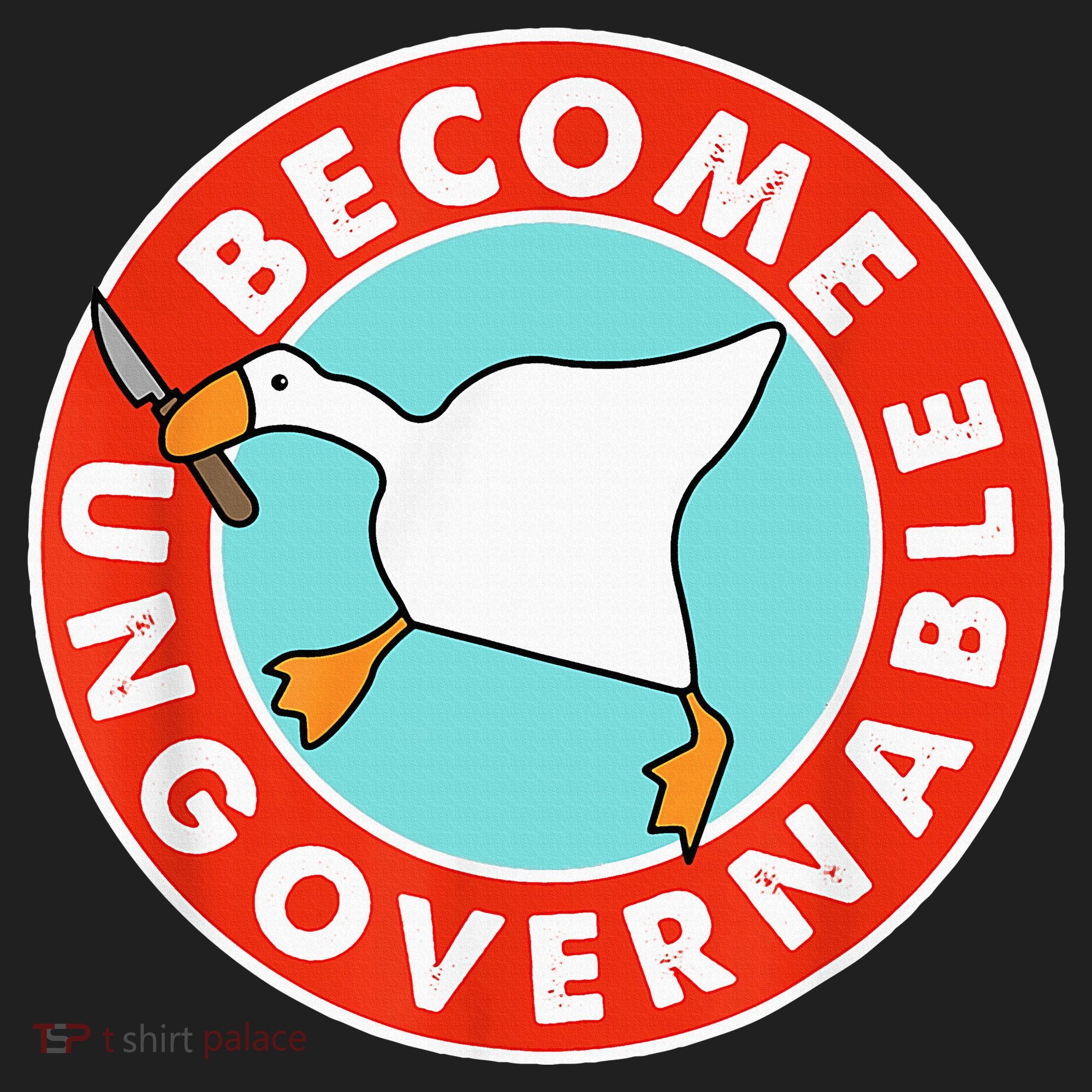 Become Ungovernable Funny Goose Golf Towel