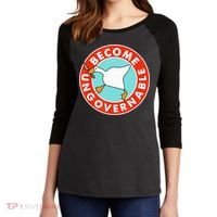 Become Ungovernable Funny Goose Women's Tri-Blend 3/4-Sleeve Raglan Shirt thumb 2