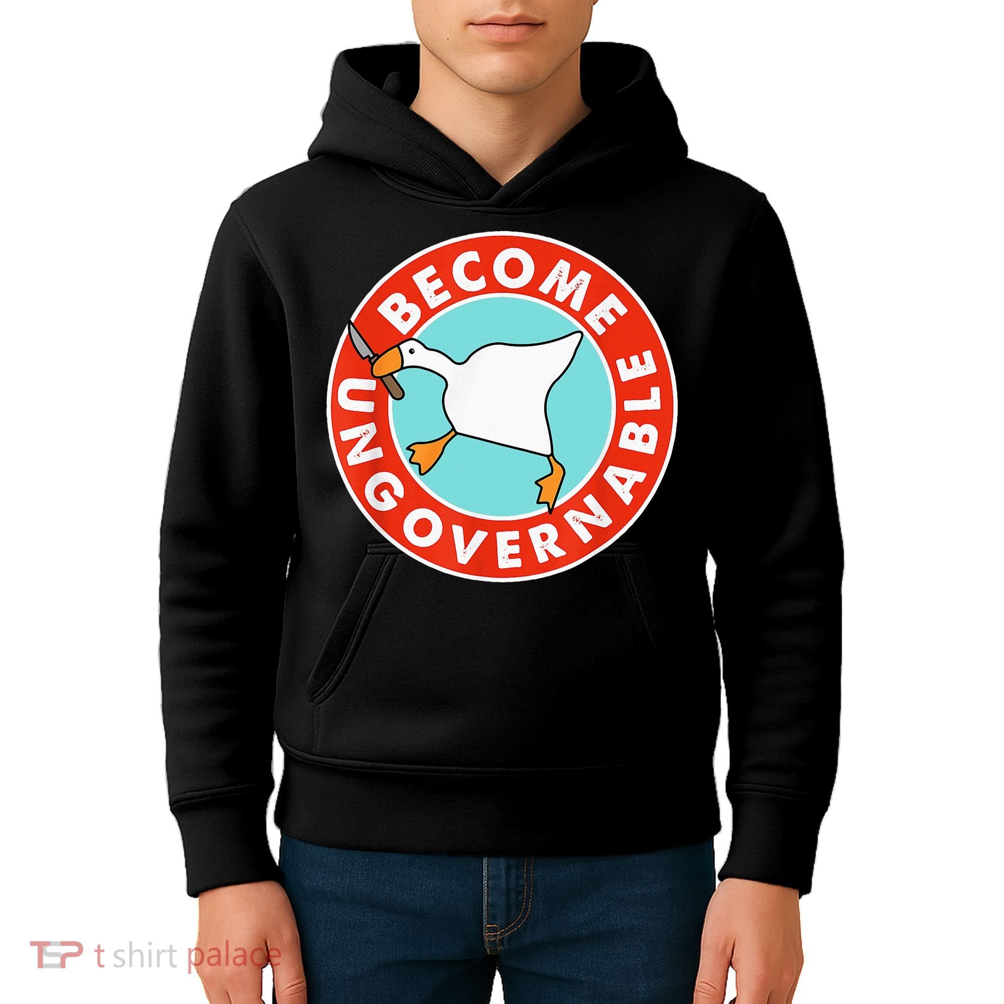 Become Ungovernable Funny Goose Kids Hoodie