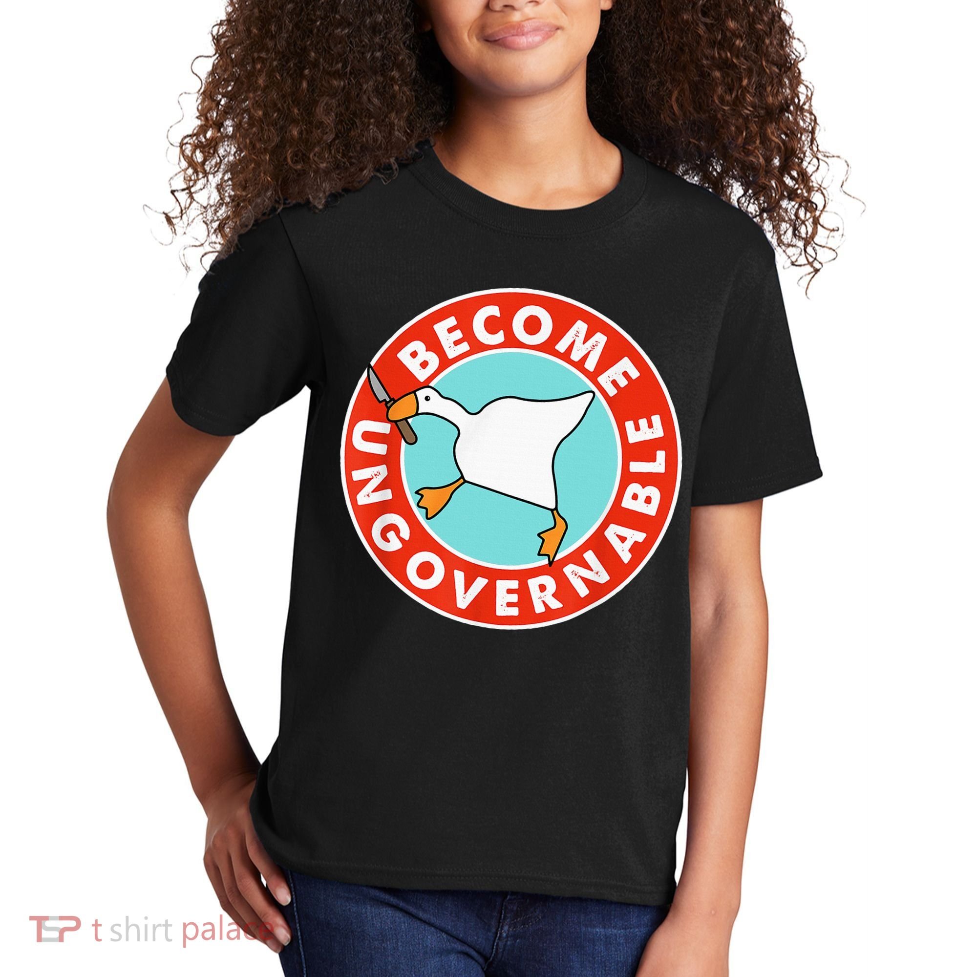 Become Ungovernable Funny Goose Kids T-Shirt