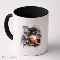 Baseball Usa Flag Coffee Mug thumb 0