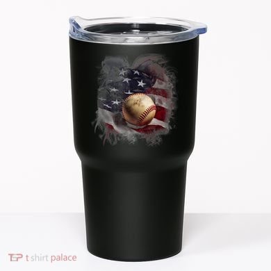 Baseball Usa Flag Tumbler