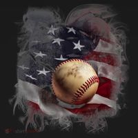 Baseball Usa Flag Ornament thumb 1