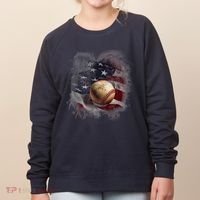 Baseball Usa Flag Women's Sweatshirt thumb 0