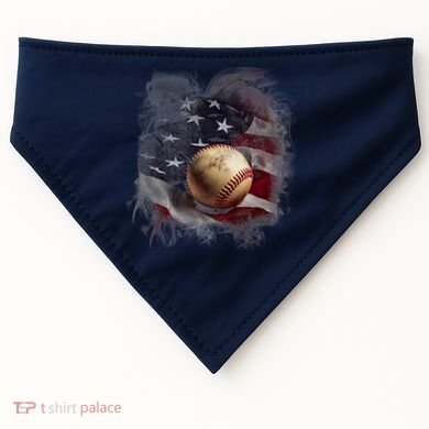Baseball Usa Flag USA-Made Doggie Bandana