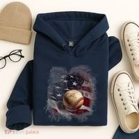 Baseball Usa Flag Hoodie thumb 4