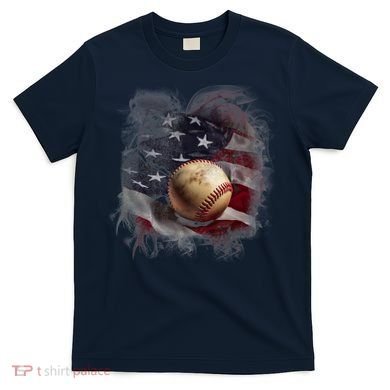 Baseball Usa Flag T-Shirt