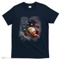 Baseball Usa Flag T-Shirt thumb 0
