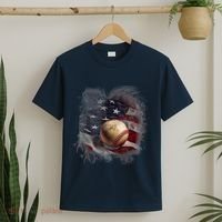 Baseball Usa Flag T-Shirt thumb 2