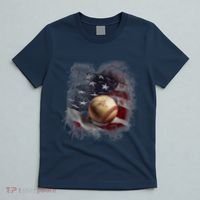 Baseball Usa Flag T-Shirt thumb 5