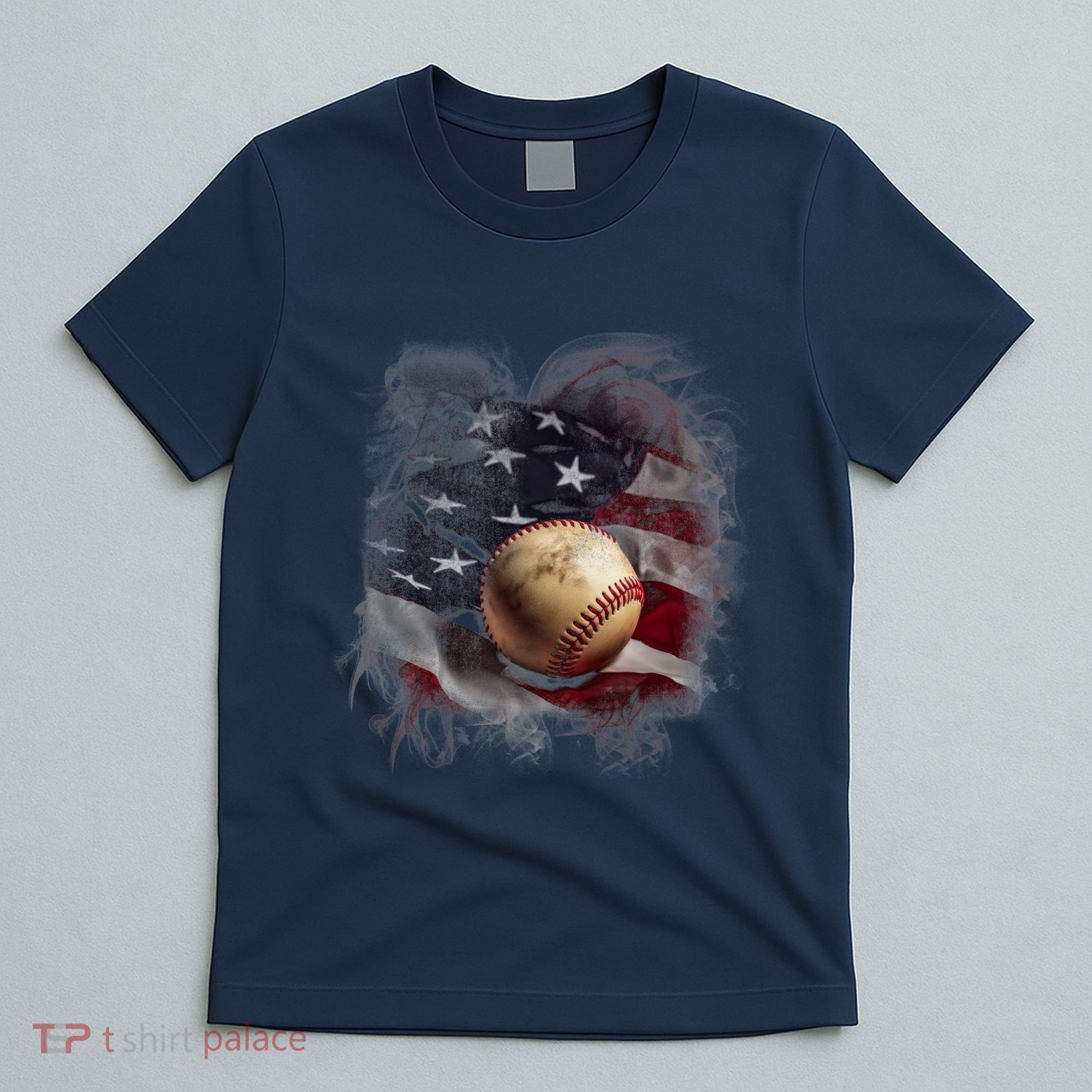 Baseball Usa Flag T-Shirt
