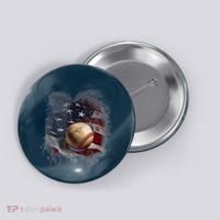 Baseball Usa Flag Button thumb 0