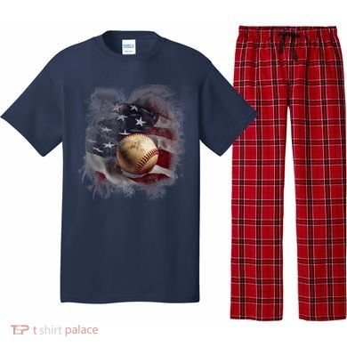 Baseball Usa Flag Pajama Set