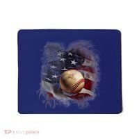 Baseball Usa Flag Mousepad thumb 0