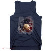 Baseball Usa Flag Tank Top thumb 0