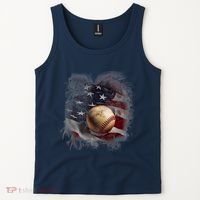 Baseball Usa Flag Tank Top thumb 2